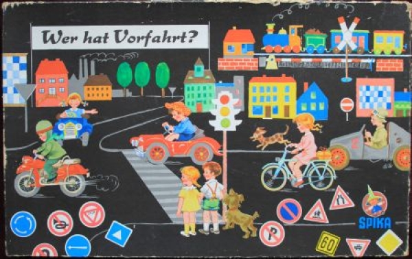 Spika "Wer hat Vorfahrt" 1955 Traffic-Boardgame in original box (8935)
